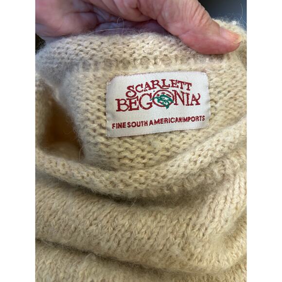 Scarlett Begonia baby alpaca sweater, cabincore, lodge, cozy, quiet luxury - Picture 3 of 4